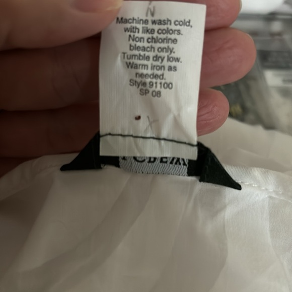 J Crew White Cotton Blend Tie Cover Up Burnout Floral Design Size Large - Picture 6 of 6